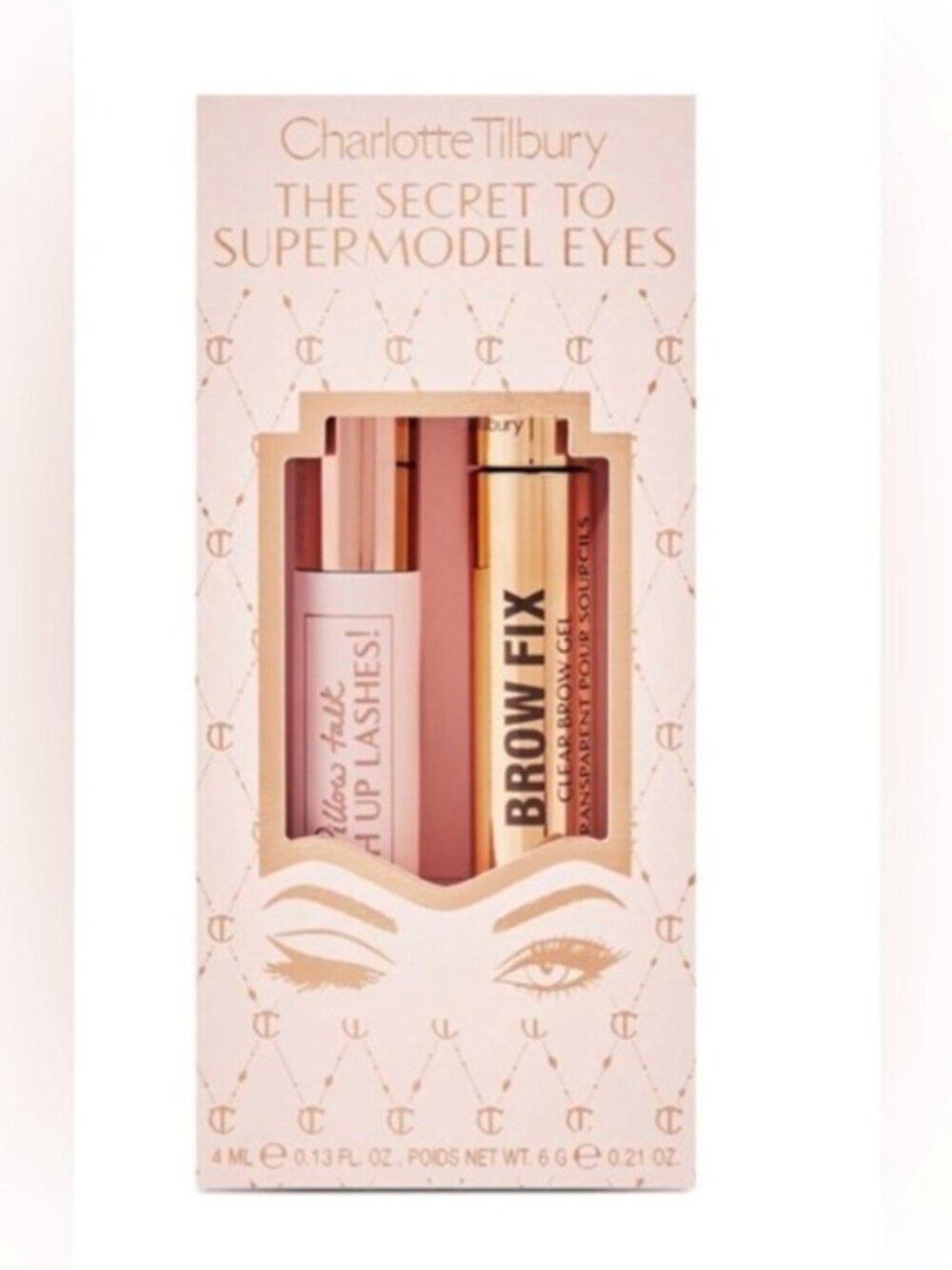 CHARLOTTE TILBURY The Secret to Supermodel Eyes Duo Set Clear and Black NWT